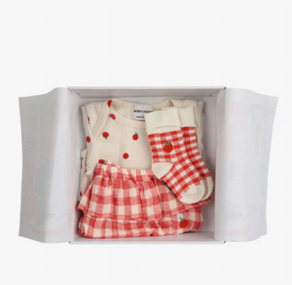 Bobo Choses Baby Tomato Body and Vichy Accessories Set