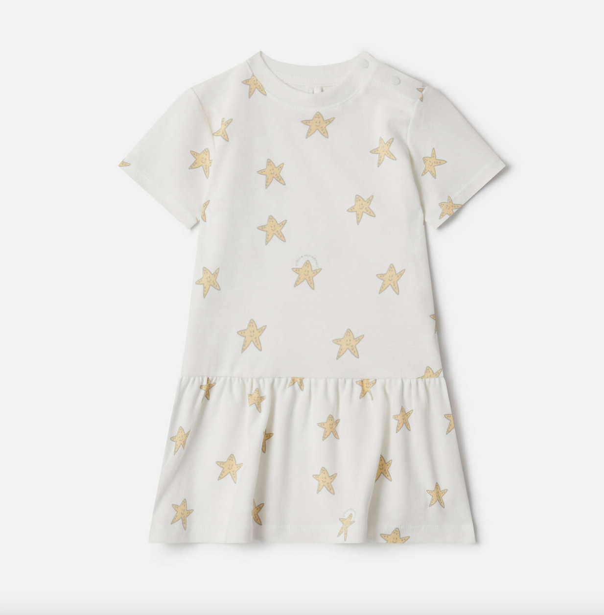 Stella Baby Girl Short Sleeve Starfish Jersey Rib Dress