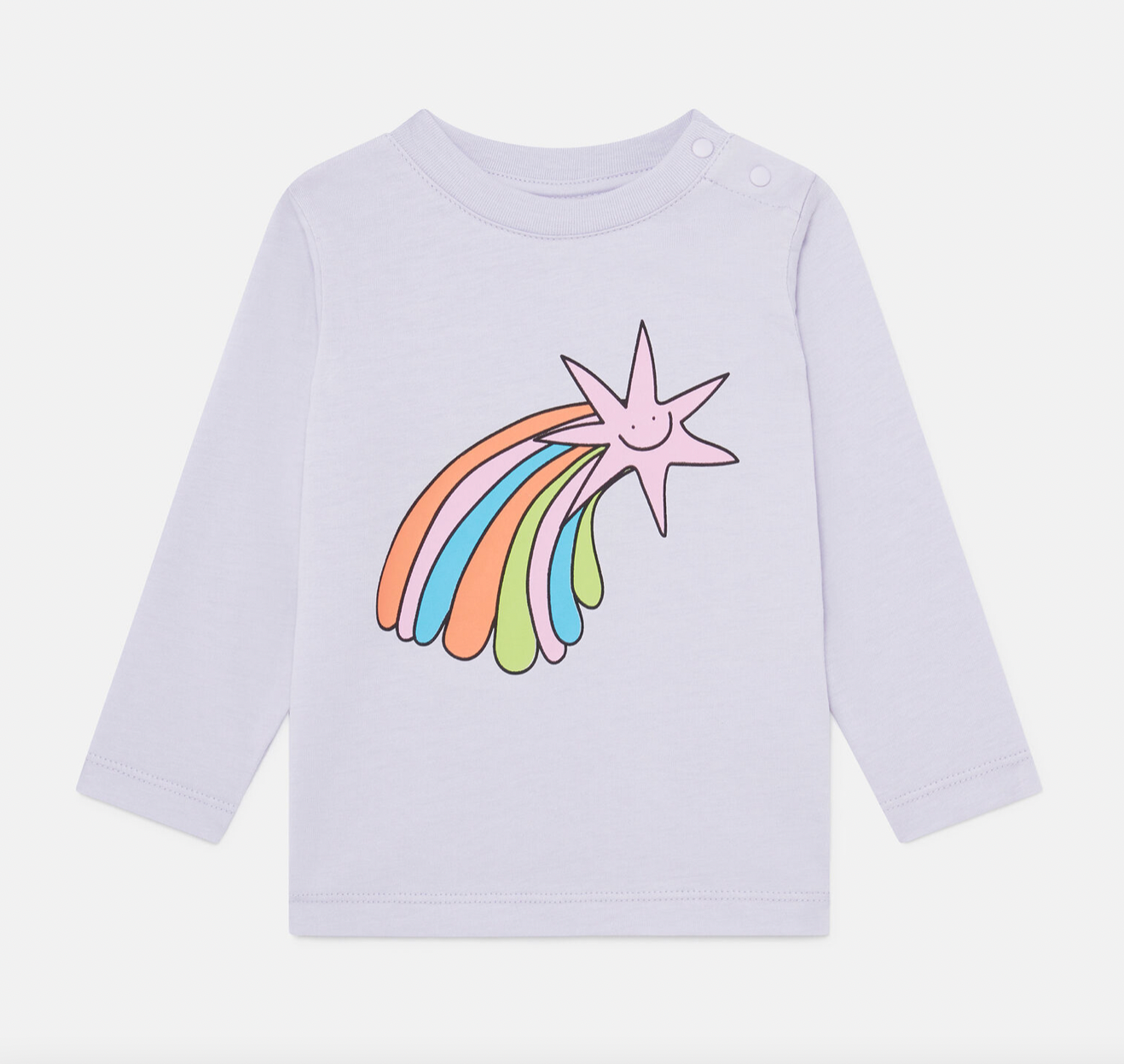 Stella Baby Girl Long Sleeve Tee with Shooting Stars