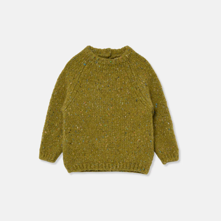 My Little Cozmo Flecked Tricot Baby Sweater - Green