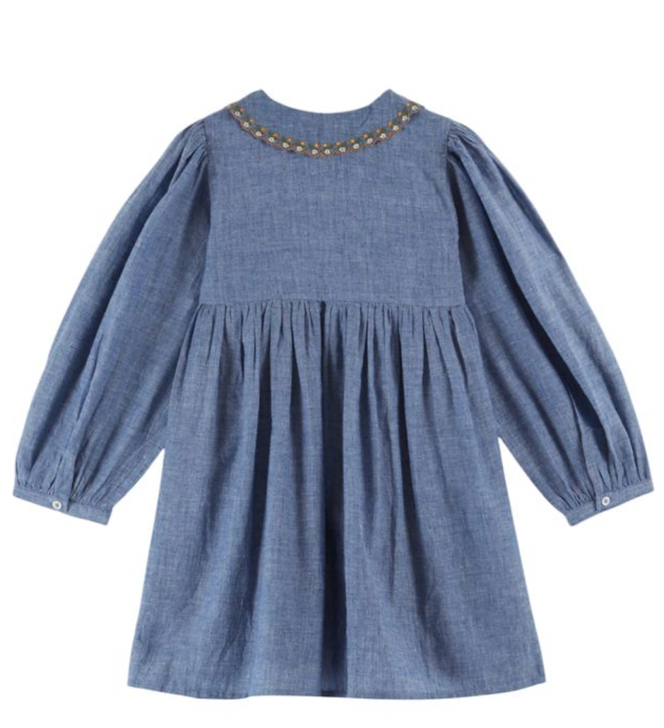 Emile Et Ida Robe Smockee - Chambray