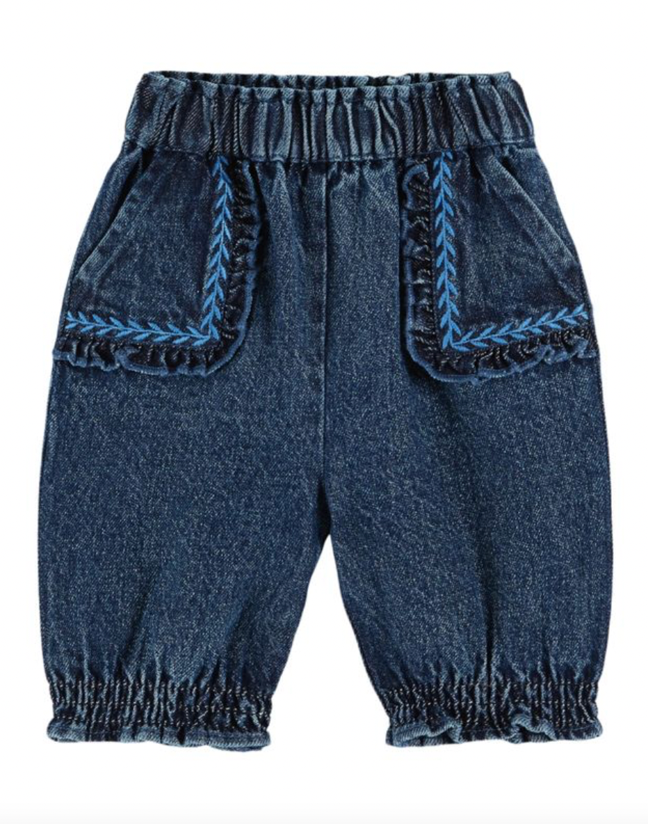 Emile Et Ida Pantalon Brode Denim