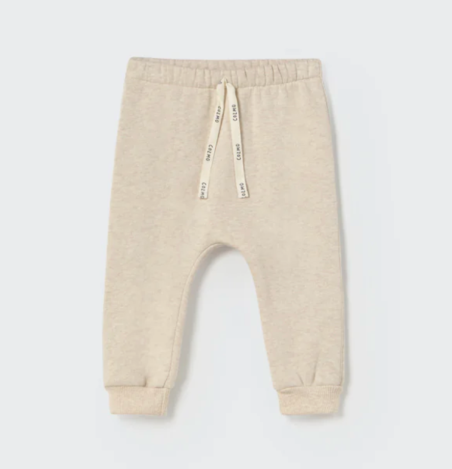 My Little Cozmo Organic Velour Pants - Stone