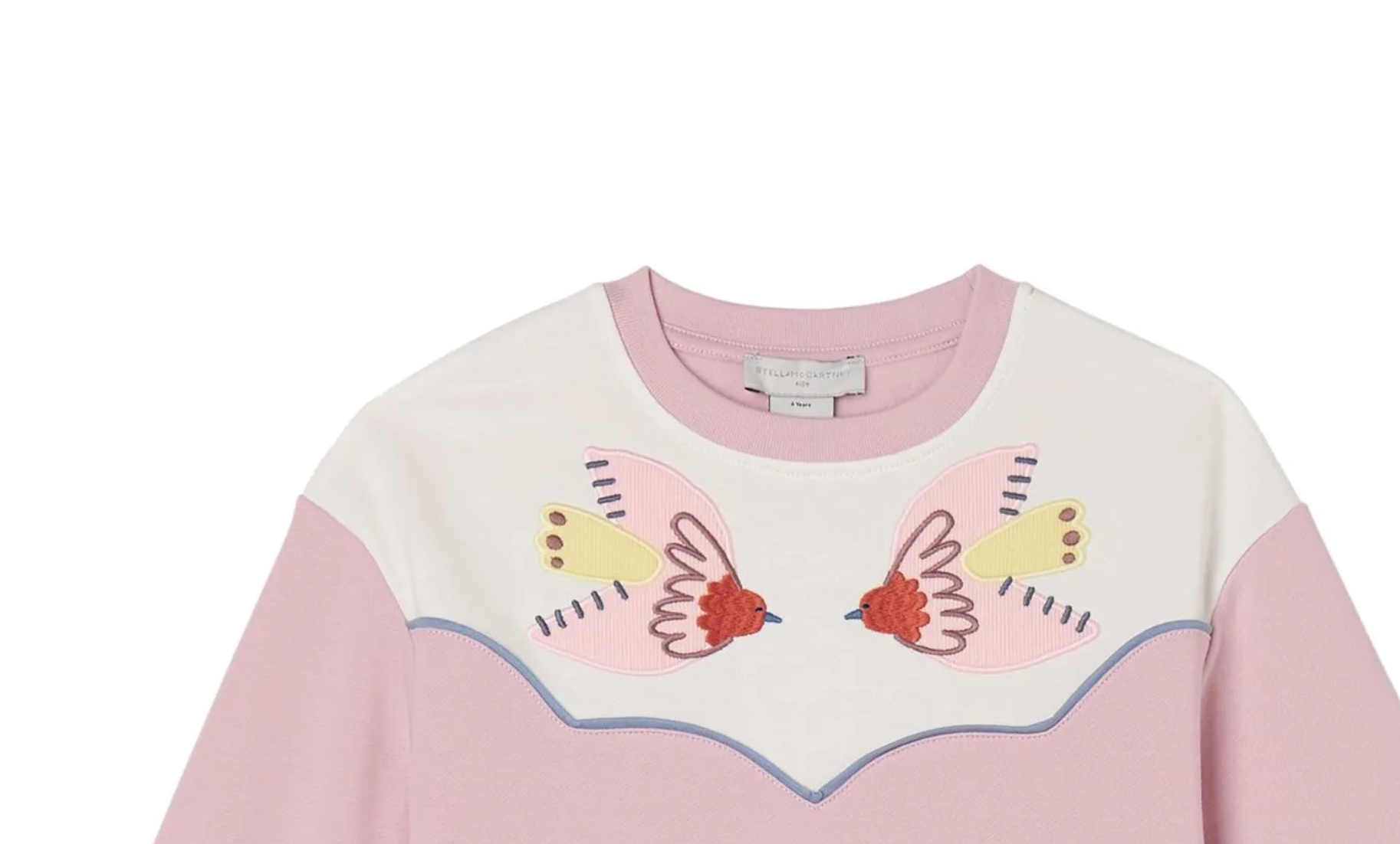 Stella Girl Sweatshirt with Bird Corduroy Patches