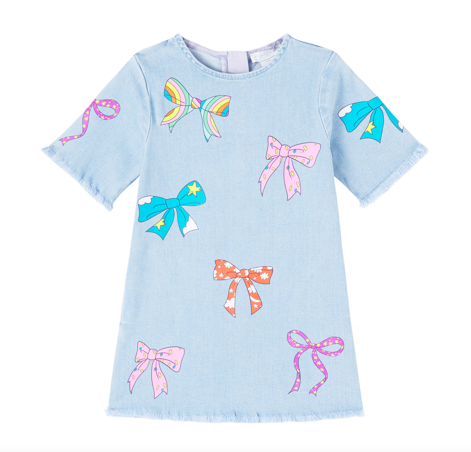 Stella Girl's Denim Dress with Bows
