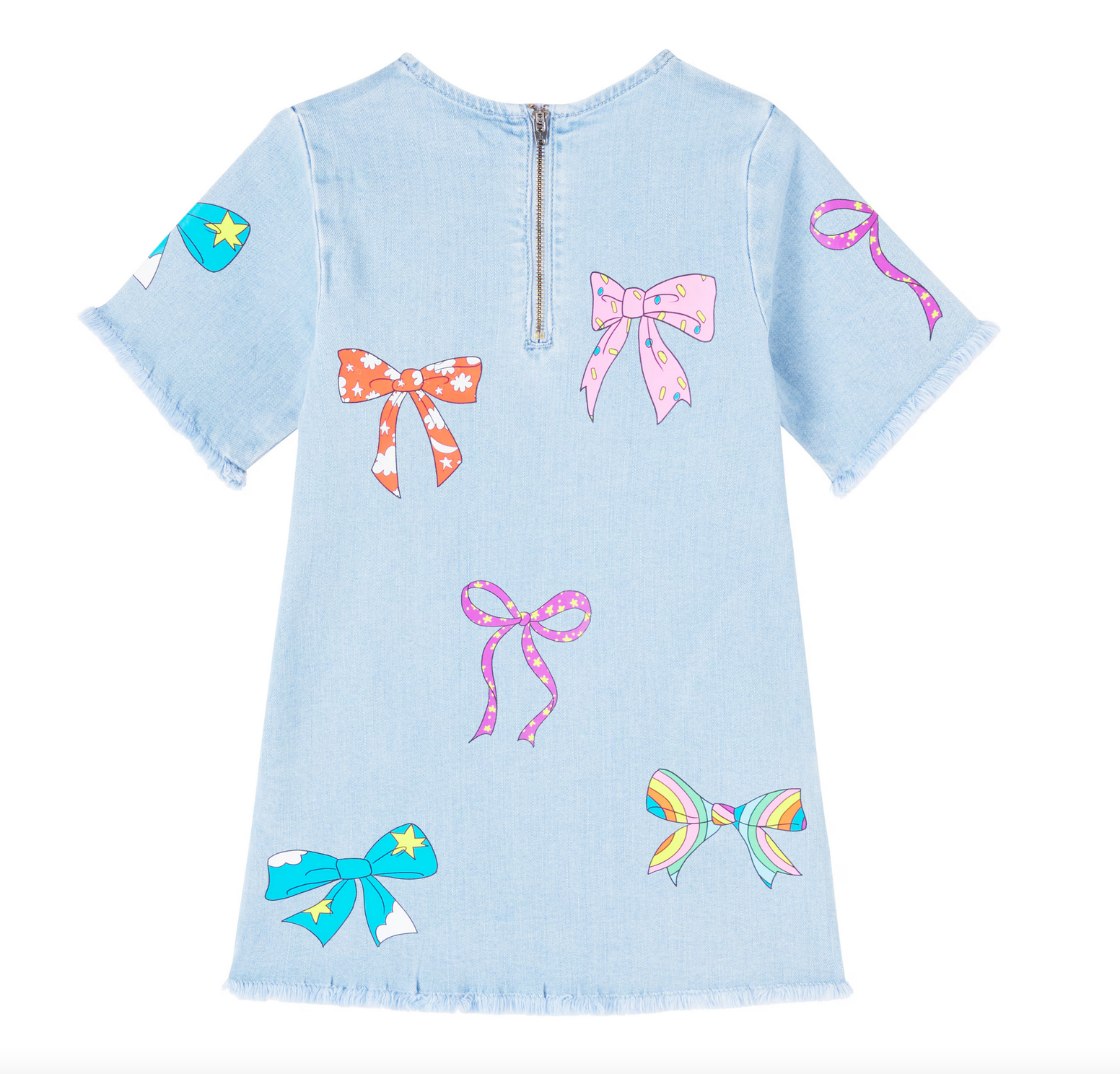 Stella Girl's Denim Dress with Bows