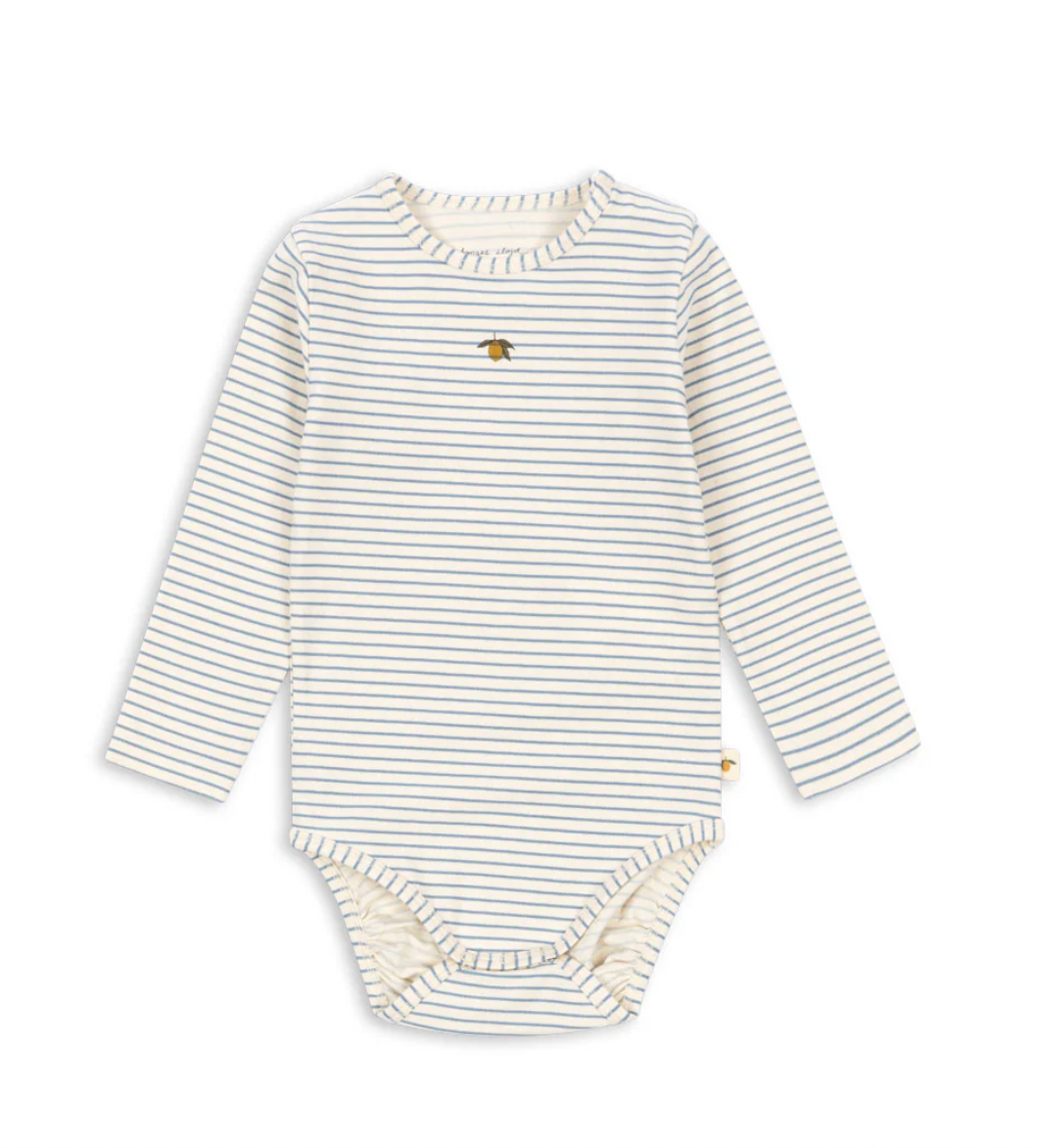 Organic Newborn Body - Stripe Blue
