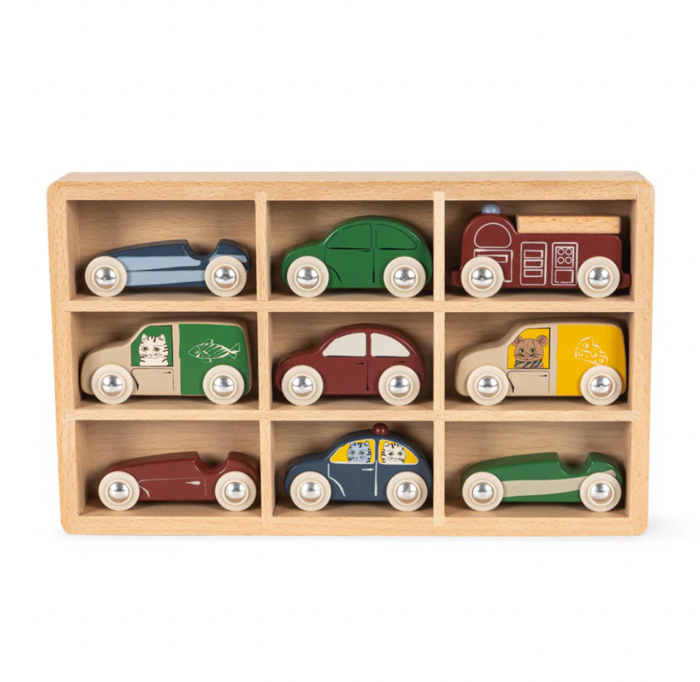 Konges Slojd Wooden Mini Cars Set