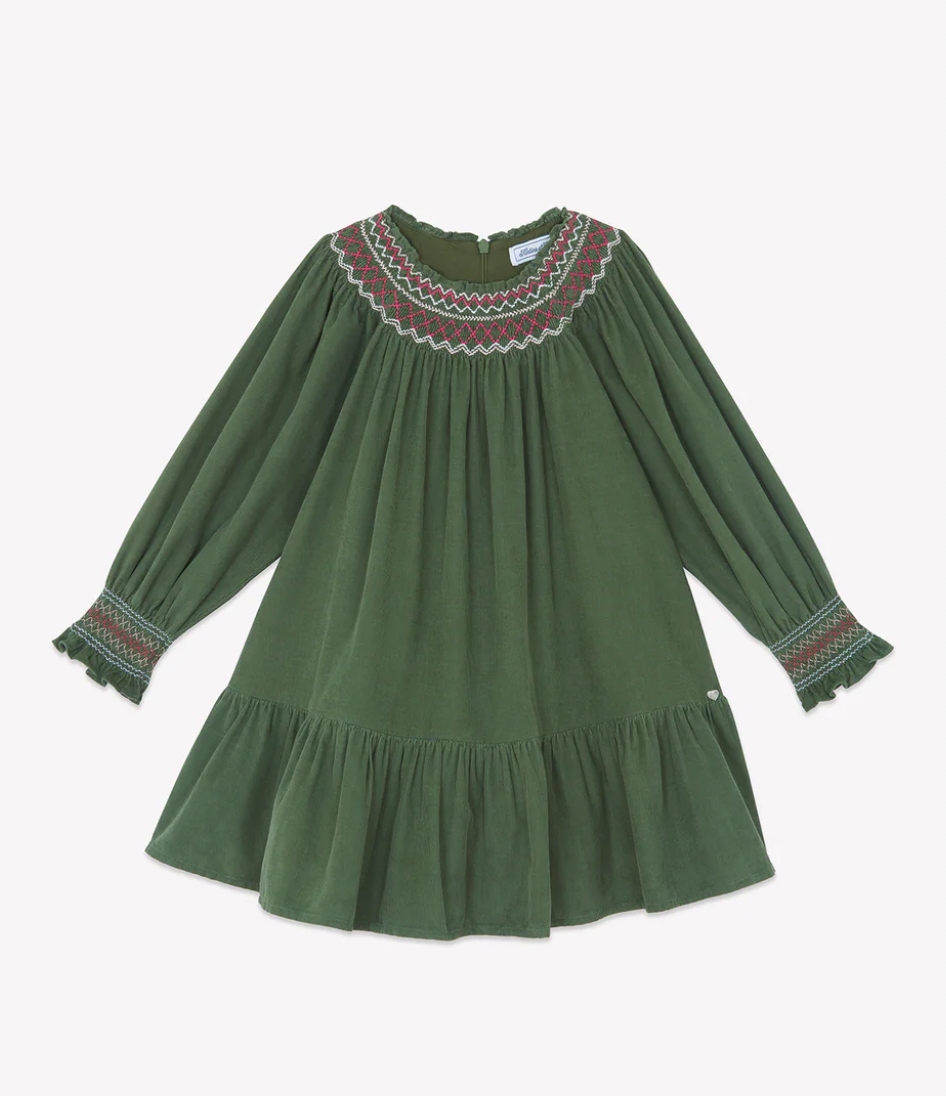Tartine et Chocolat Robe - Green Holiday Dress