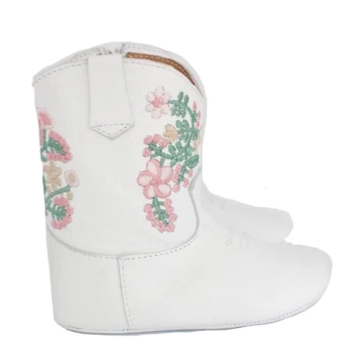 Leather Baby Cowboy Boots - White
