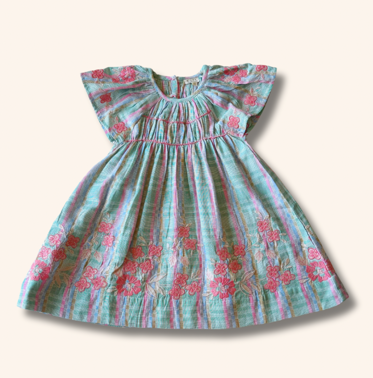 Lali Mini Tulip Dress in Minty Chex