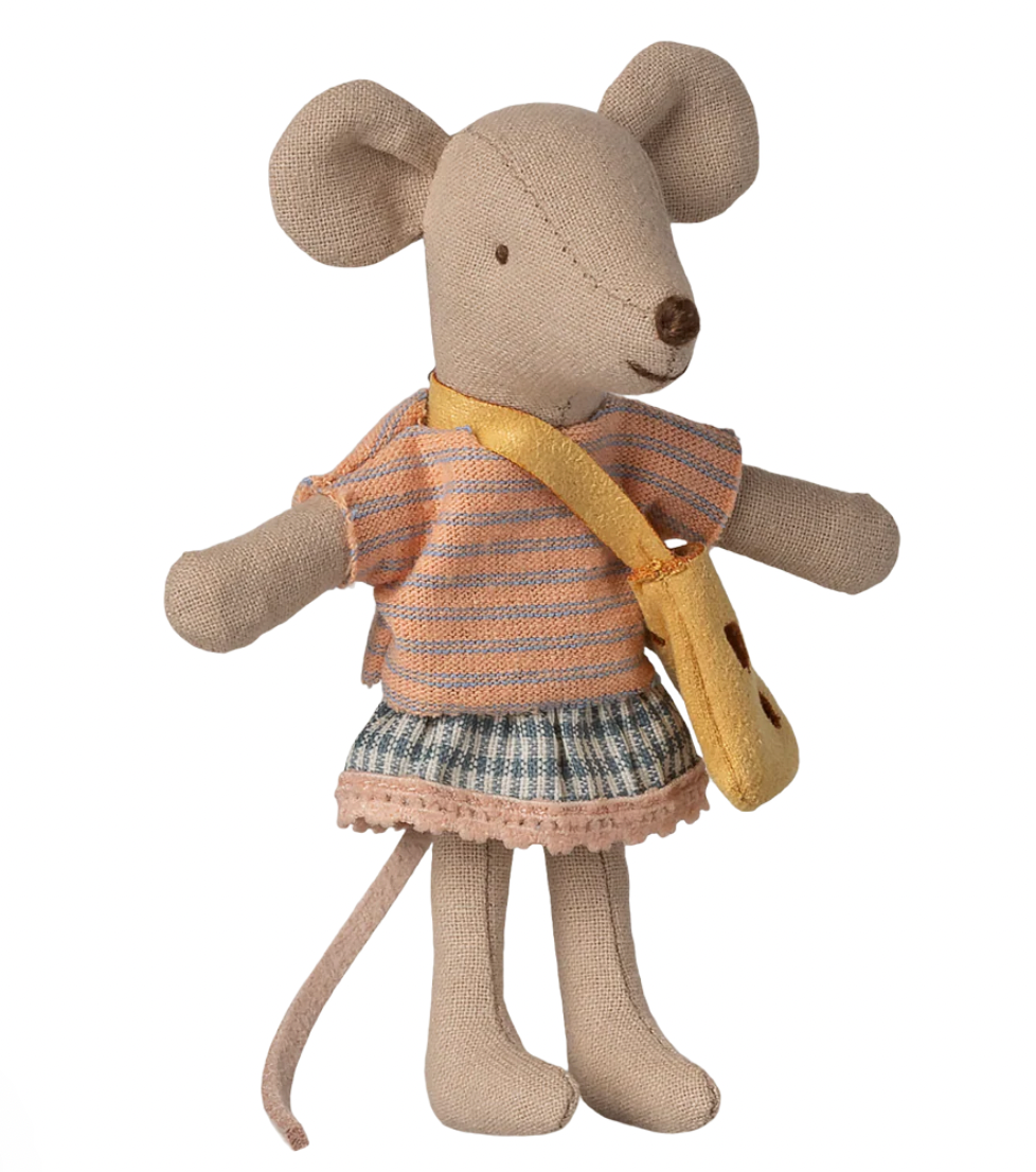 Maileg Mouse with bag - little sister