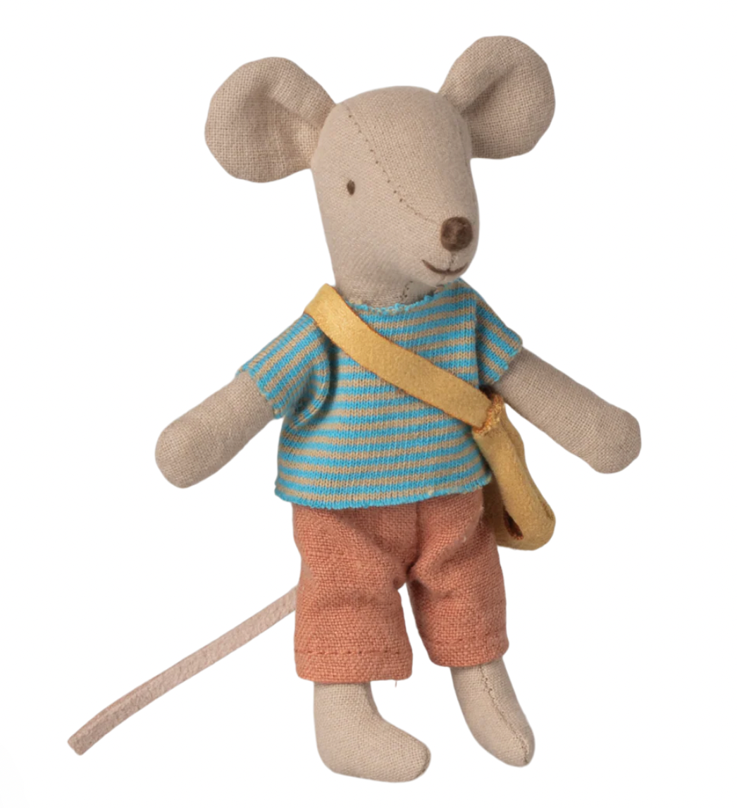 Maileg Mouse with Bag - Little Brother