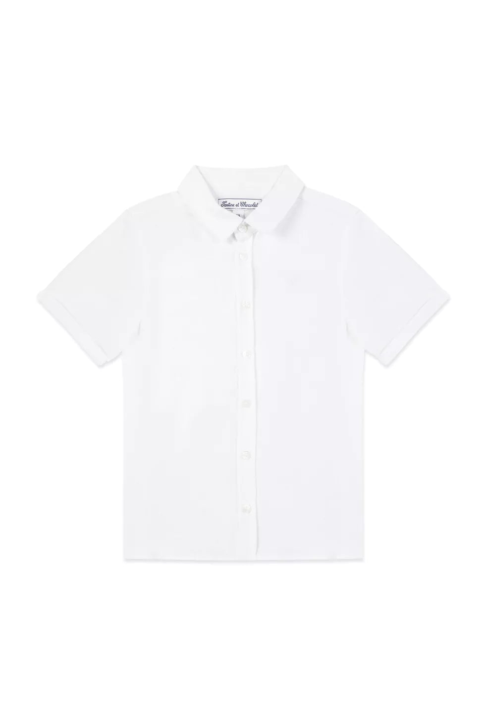 Tartine Boys Short Sleeve Button Down - Blanc