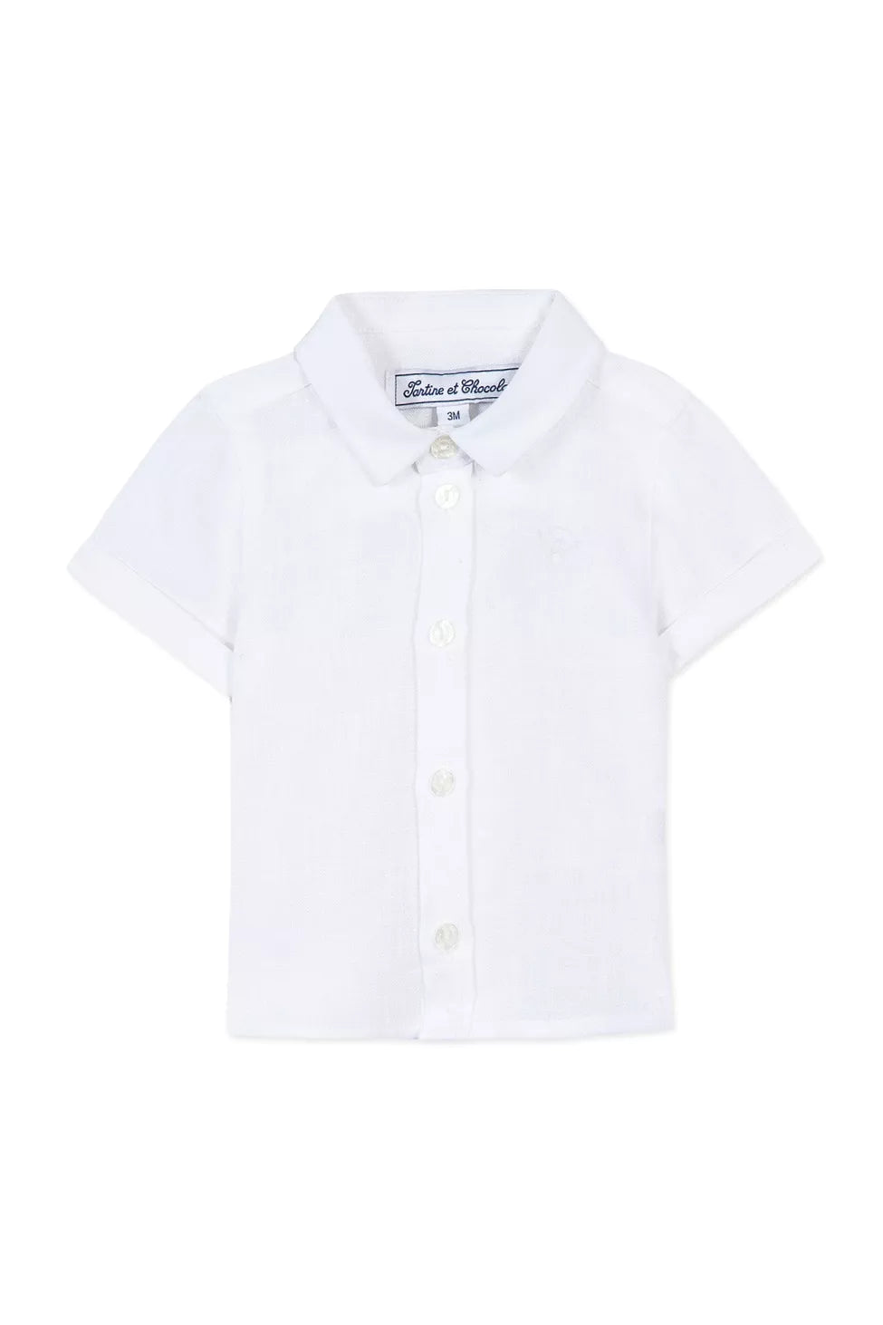 Tartine Baby Short Sleeve Button Down - Blanc