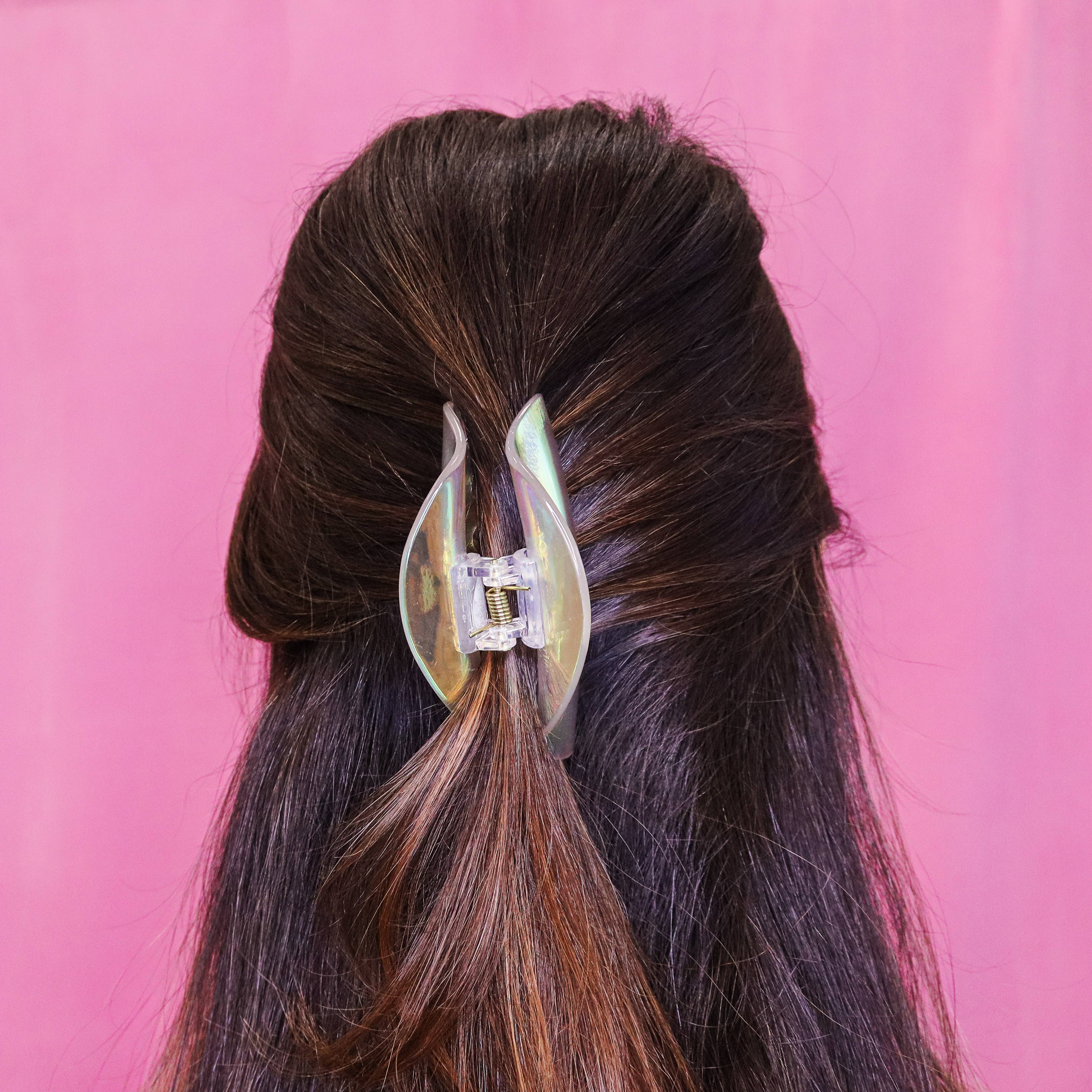 Medium Iridescent Hair Claw Clip