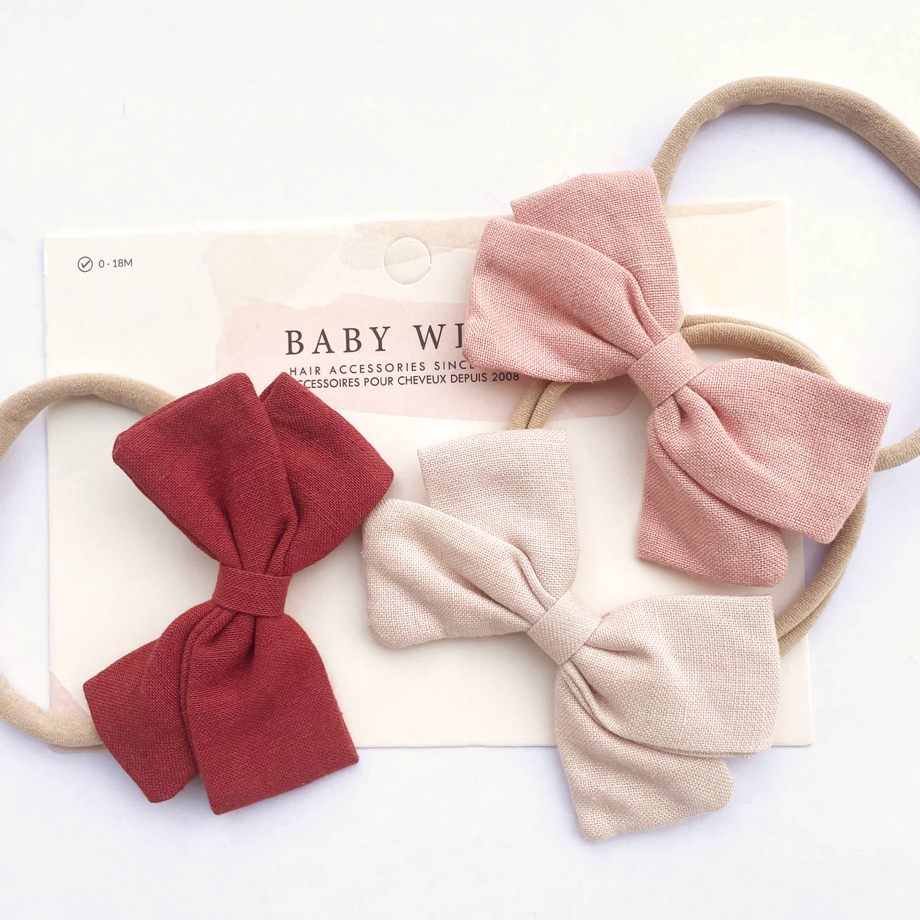 Emma Fabric Baby Bow Infant Newborn Girl Soft Headbands