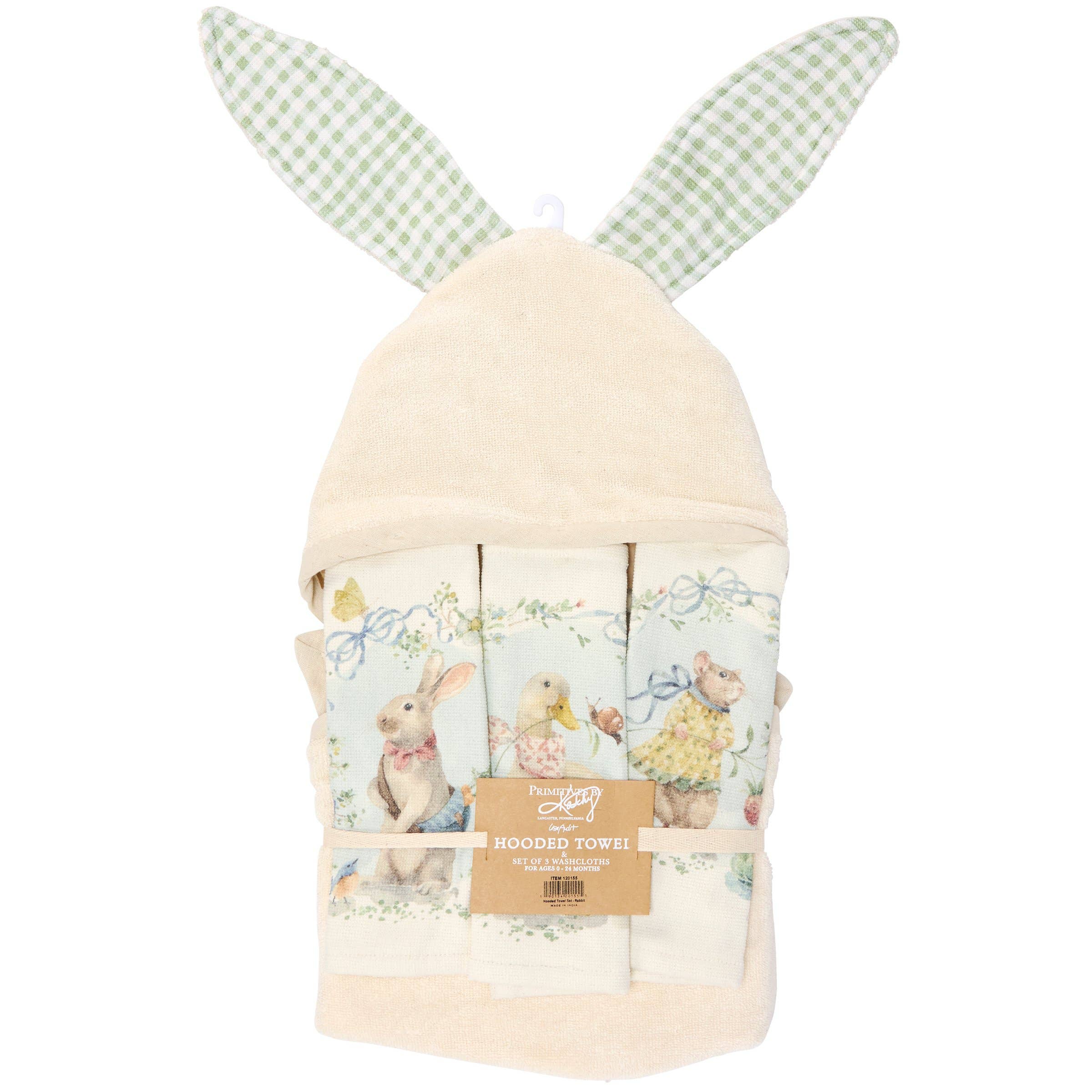 Garden Friends Hooded Towel Set