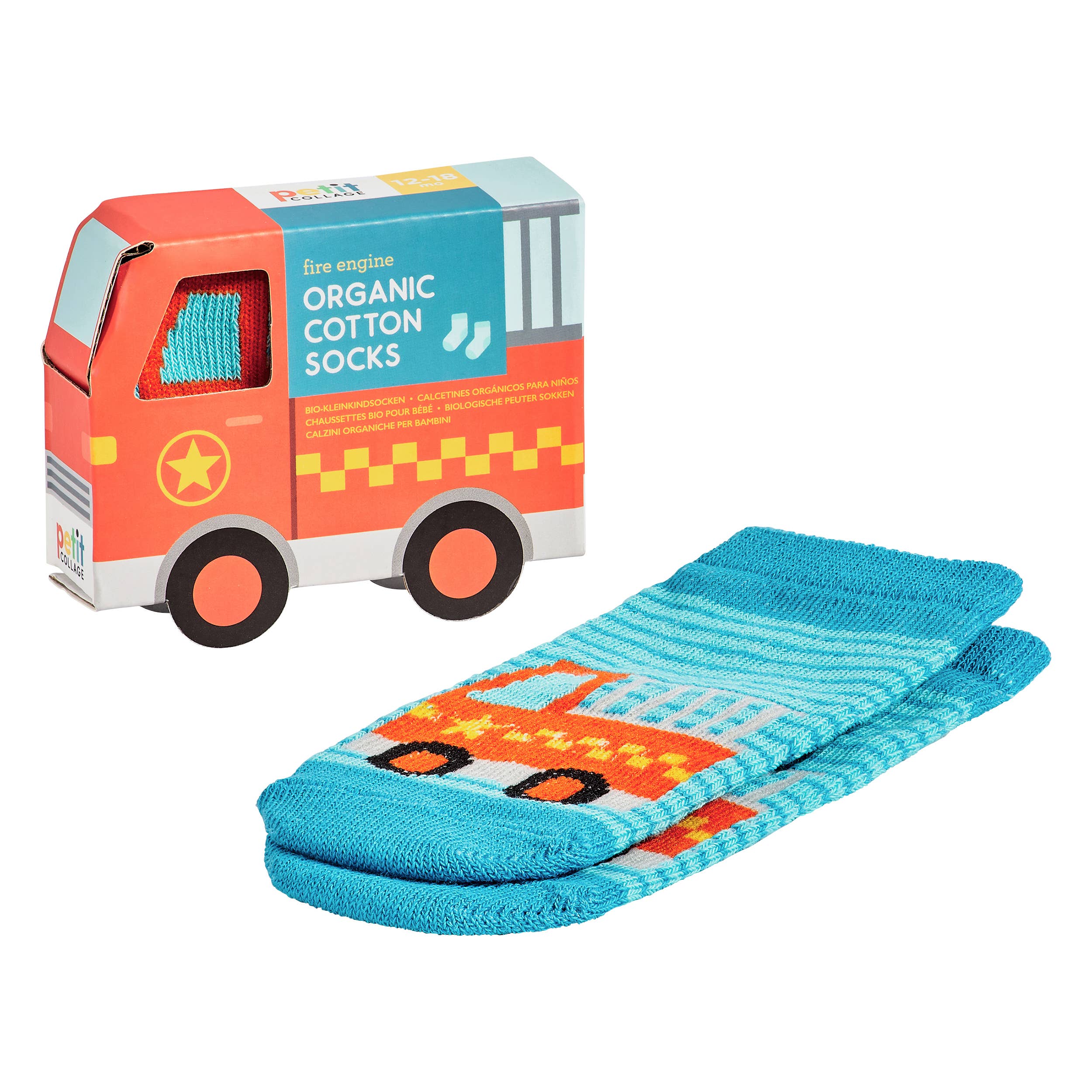 Organic Cotton Toddler Socks Trucks