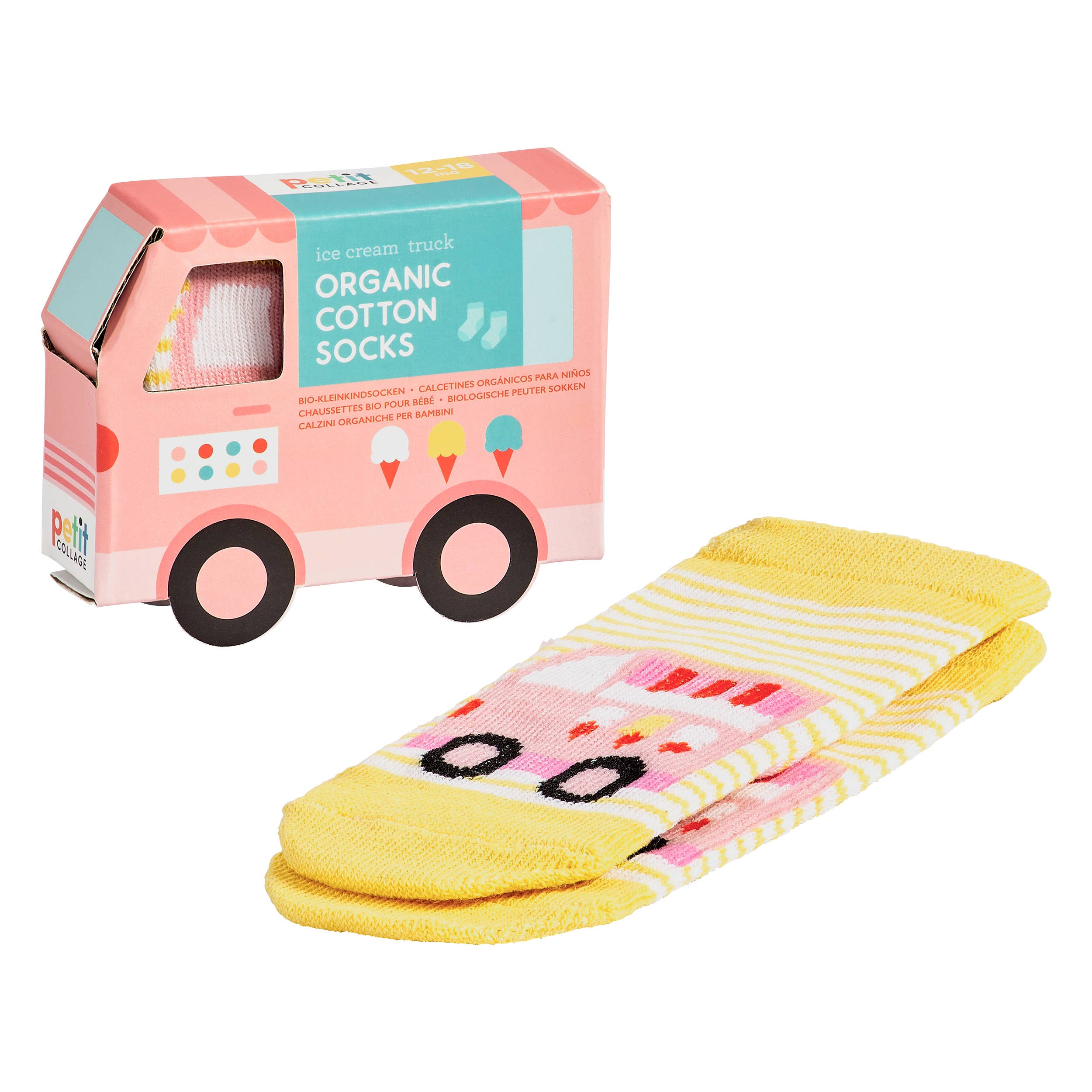Organic Cotton Toddler Socks Trucks