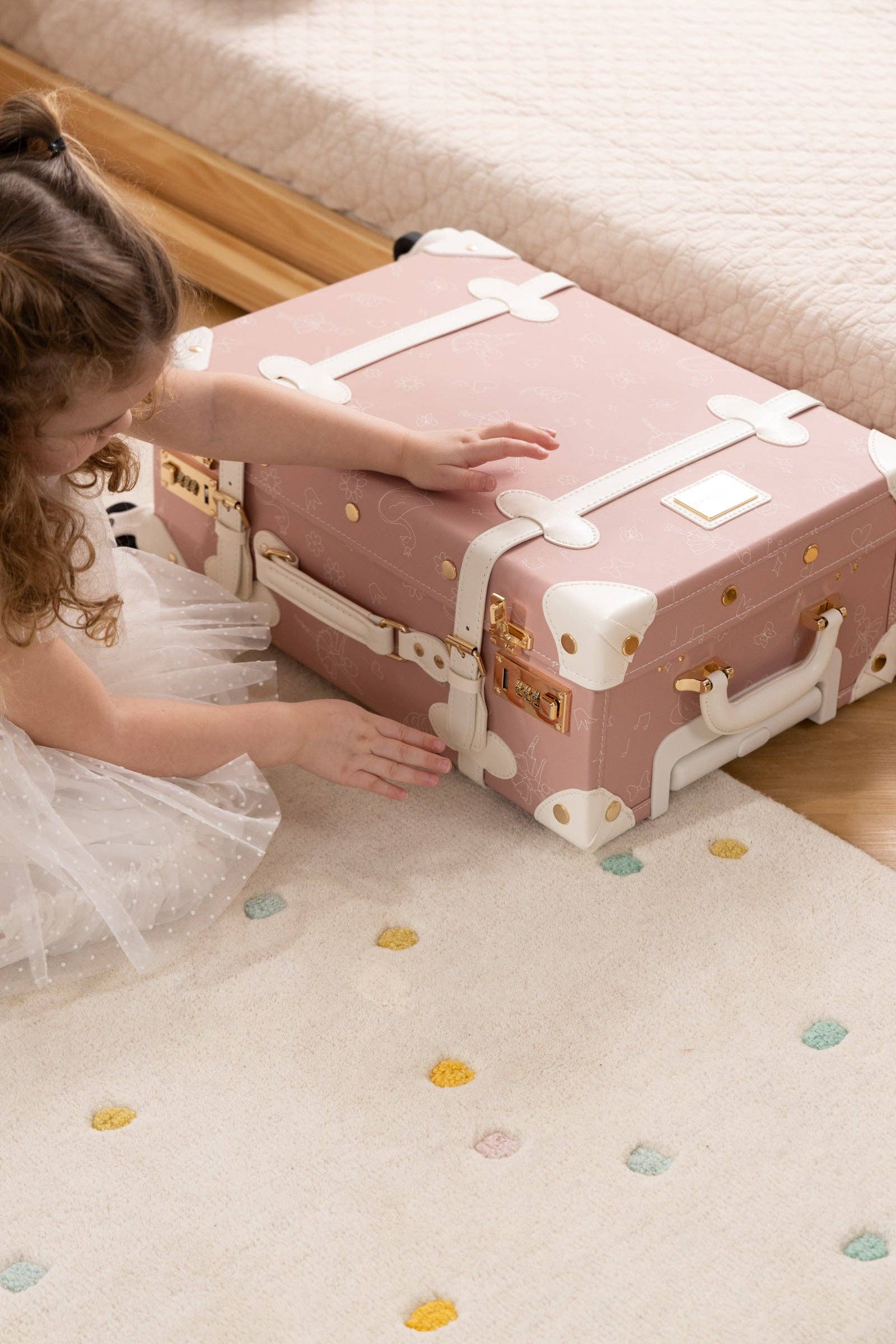 Vegan Leather Carry-On Suitcase - Ballerina