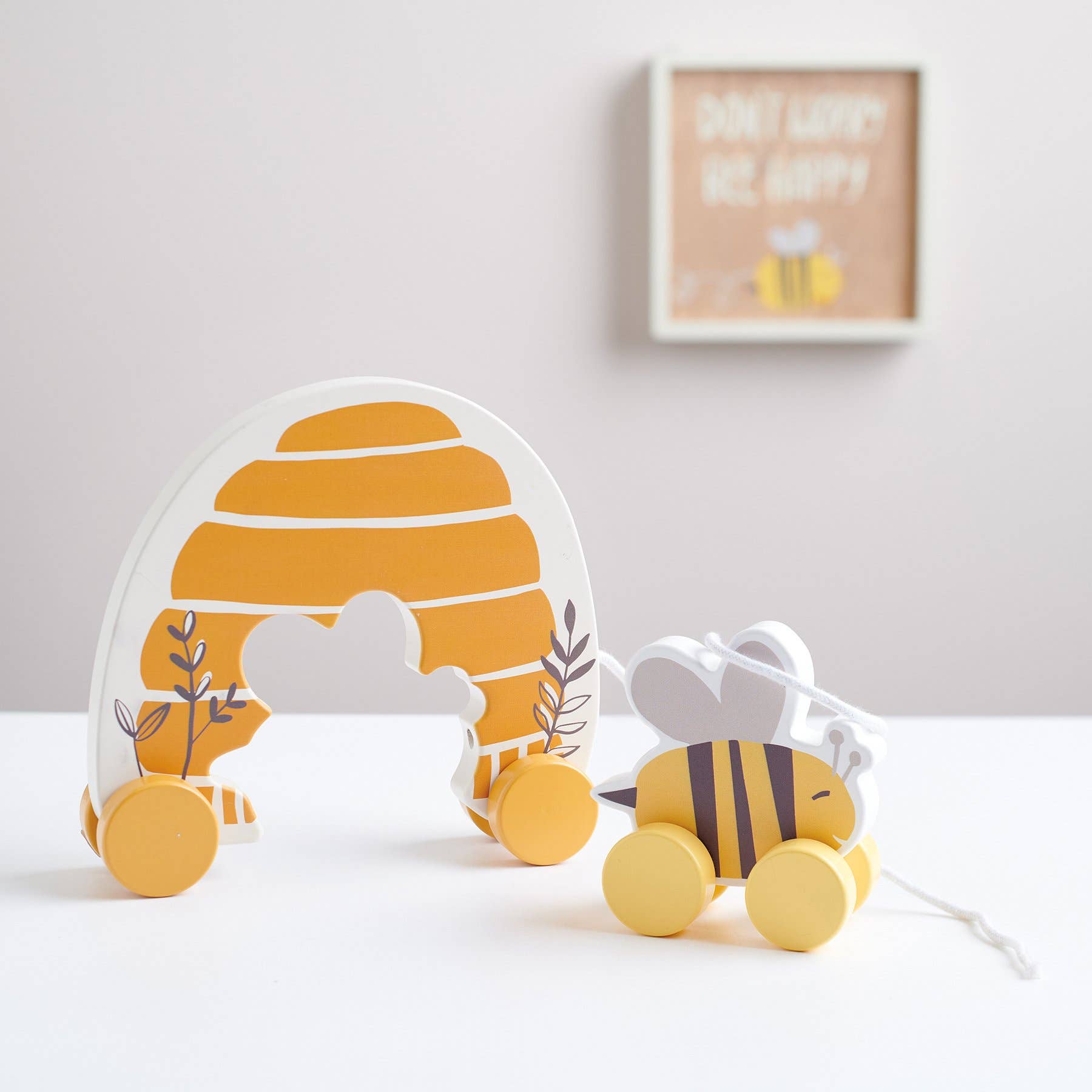 Skep And Bee Pull Toy