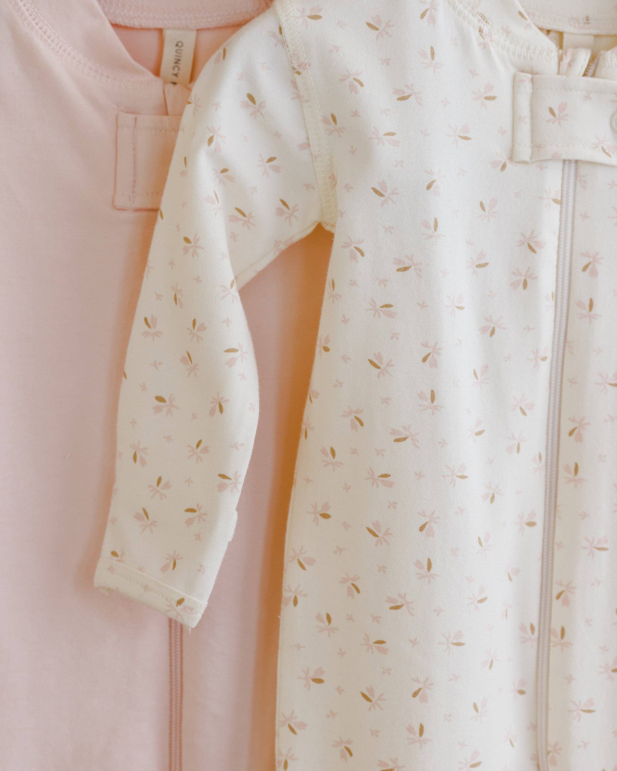 Zip Longsleeve Sleeper Footie- Fleur