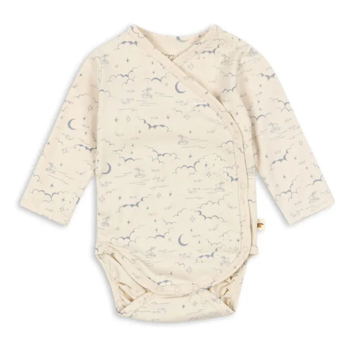Konges Slojd Basic LS Newborn Body GOTS - Cielo Marino