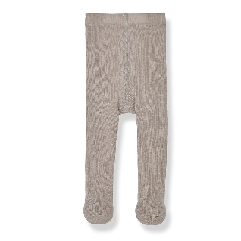 1+ in the Family Sira Plain Rib Tights - Taupe