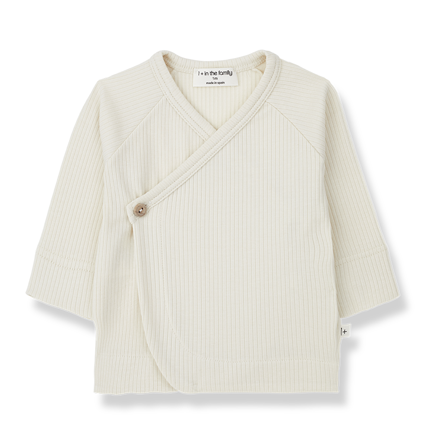 1+ Elodie Long Sleeve Wrap Shirt - Ivory