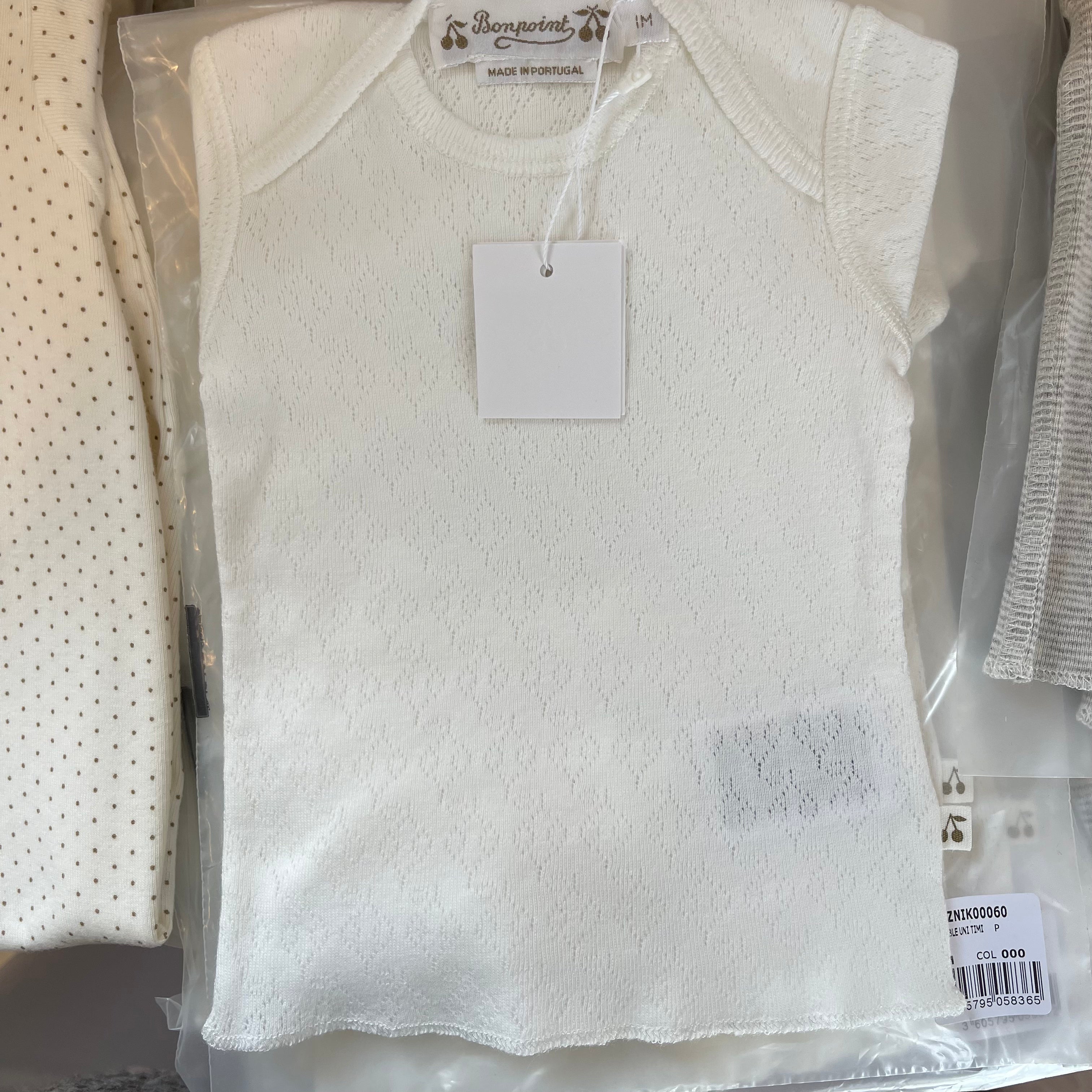 Bonpoint White Knit Pajama Set