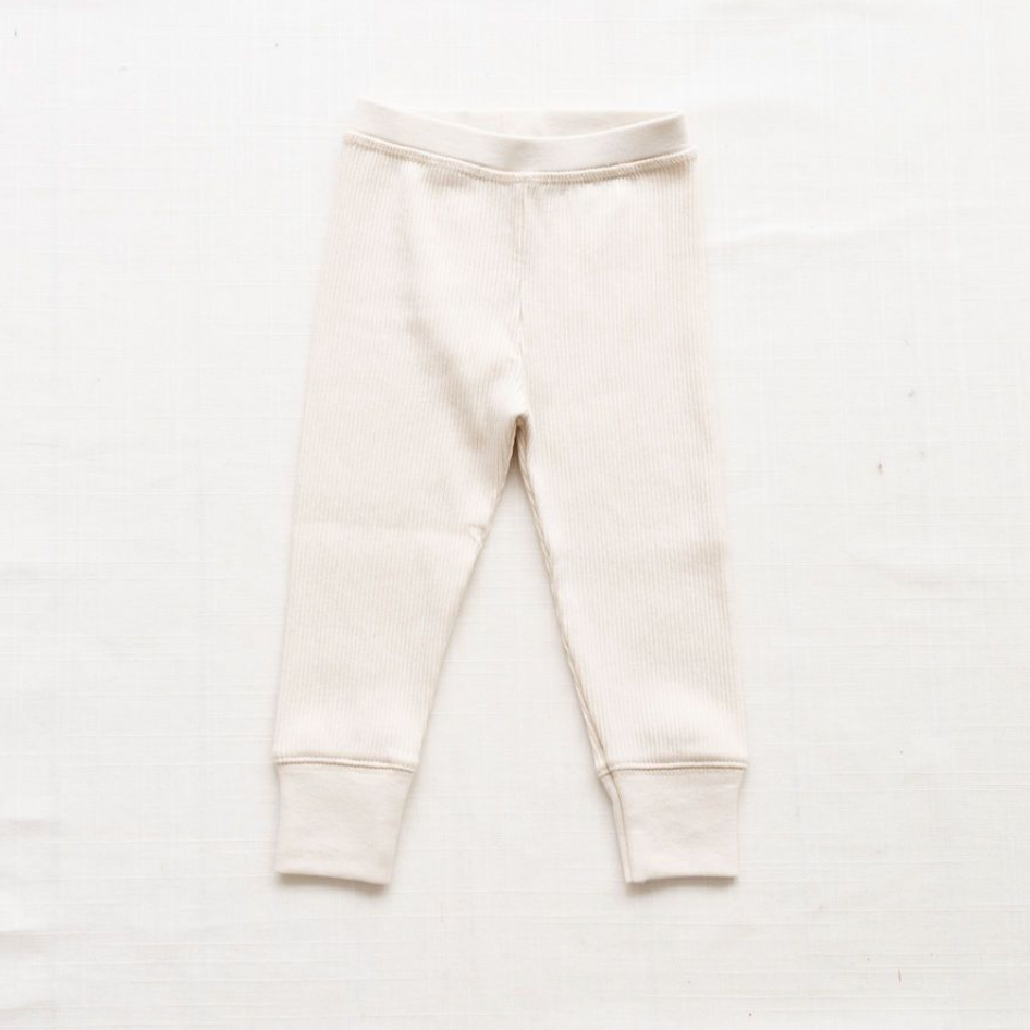 Fin & Vince Ribbed Home Pant - Milk