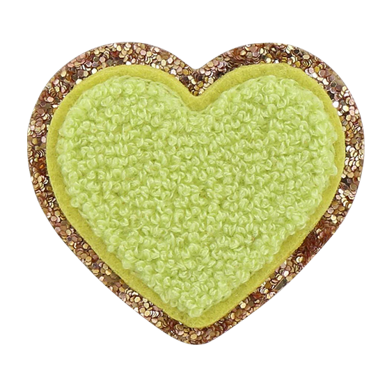 Stoney Clover Ln Glitter Heart Patches - Multiple Colors Available