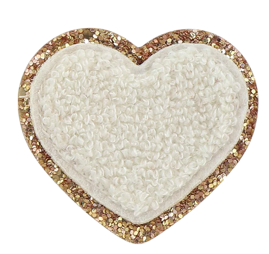 Stoney Clover Ln Glitter Heart Patches - Multiple Colors Available