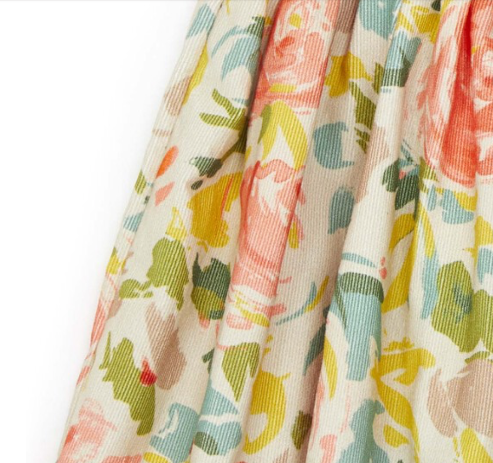 Bonton Fleur Needlecord Skirt