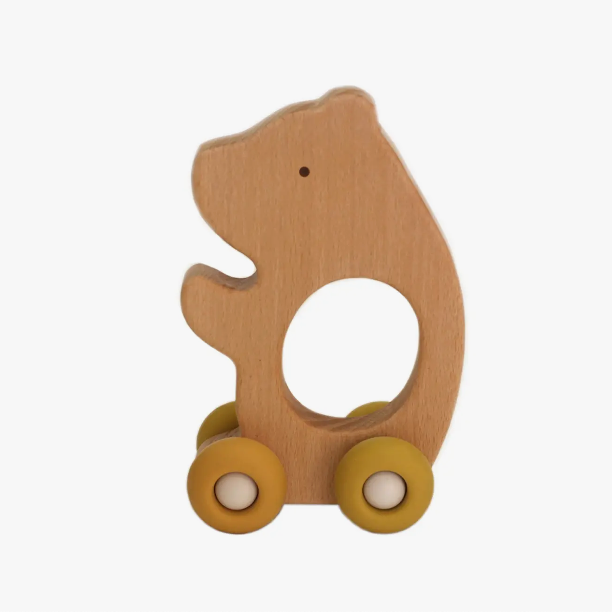 Wooden Teething Push Toy - Bear