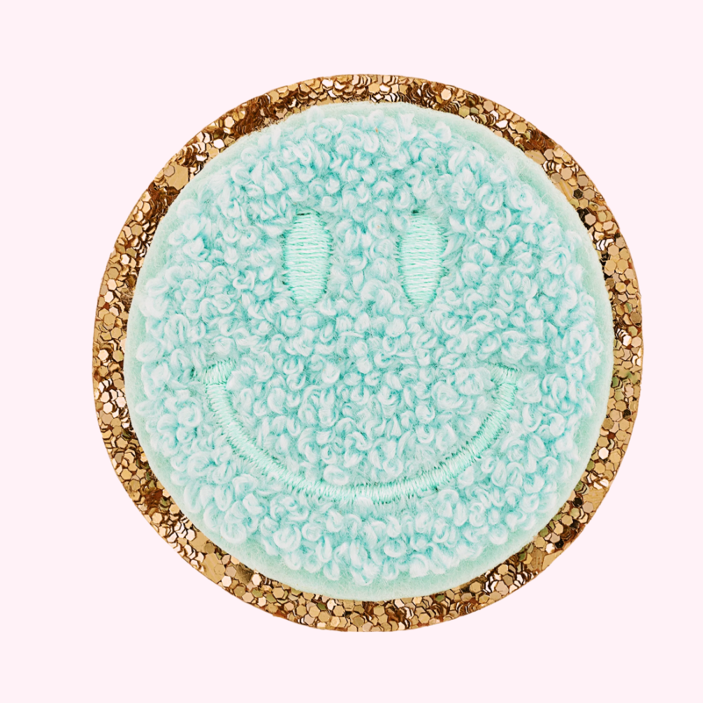 Stoney Clover Ln Glitter Smiley Patches - Multiple Colors Available