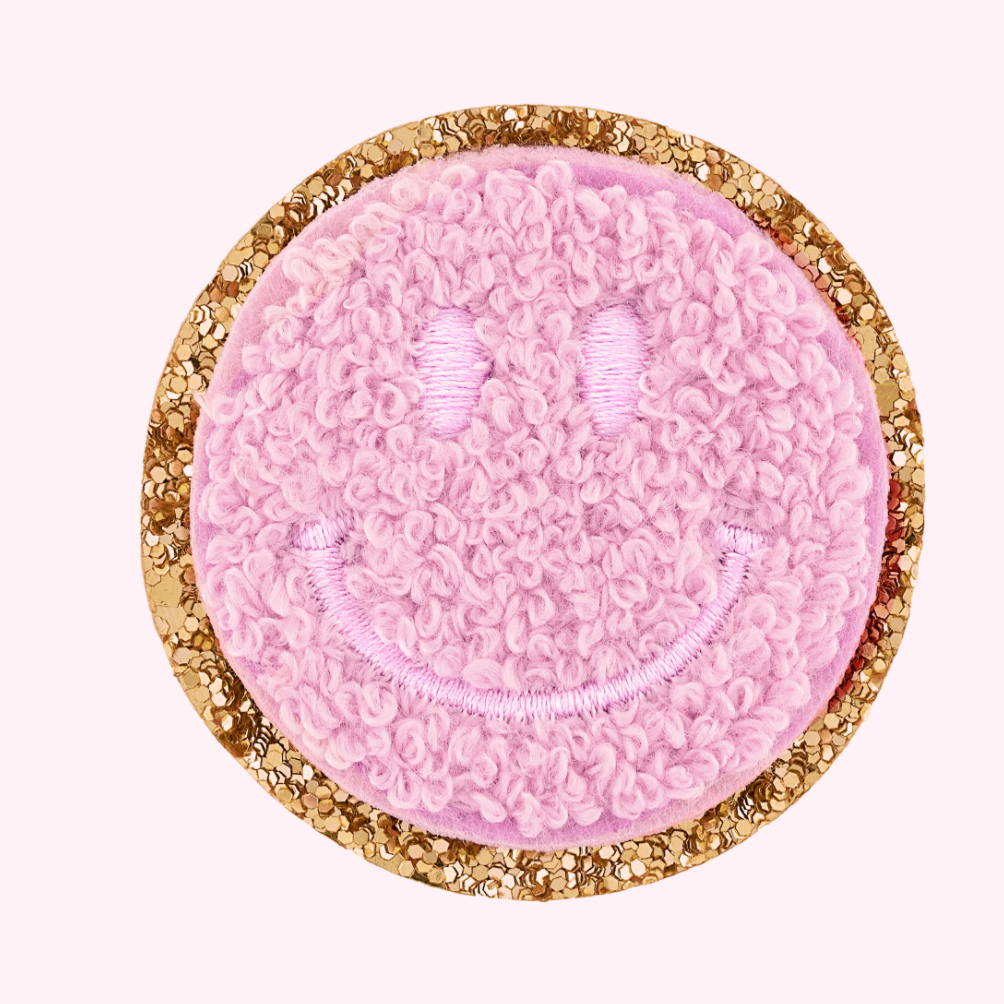 Stoney Clover Ln Glitter Smiley Patches - Multiple Colors Available