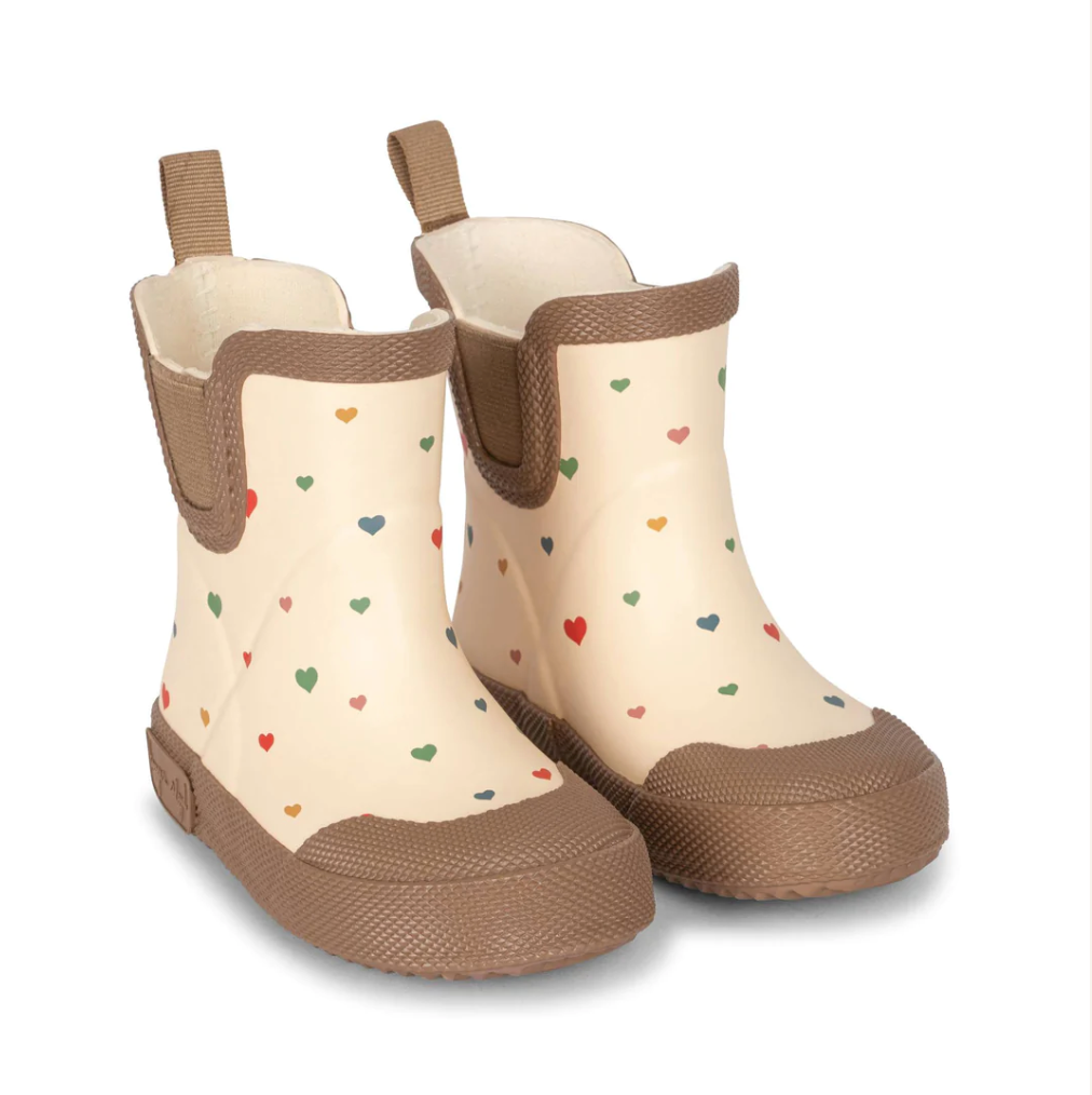 Konges Slojd Welly Rubber Boots - Multi Foil Hearts