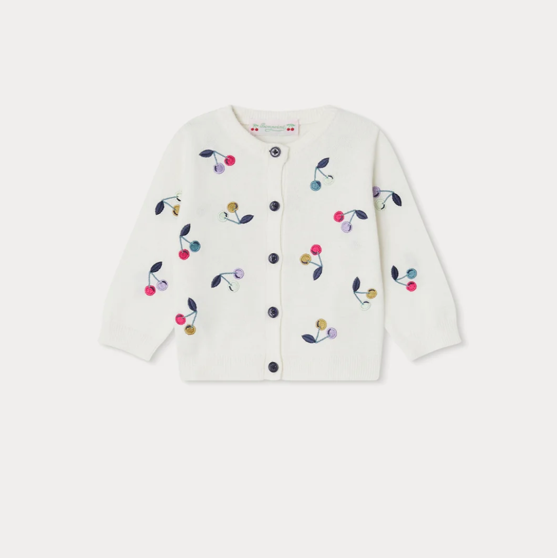 Bonpoint Cherry Cardigan