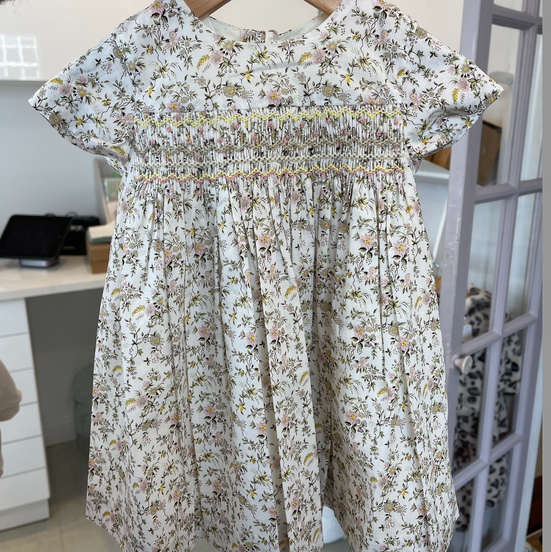 Bonpoint Pink, Green, and Yellow Floral Dress