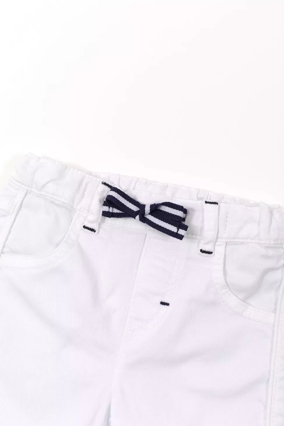Twill White Trousers