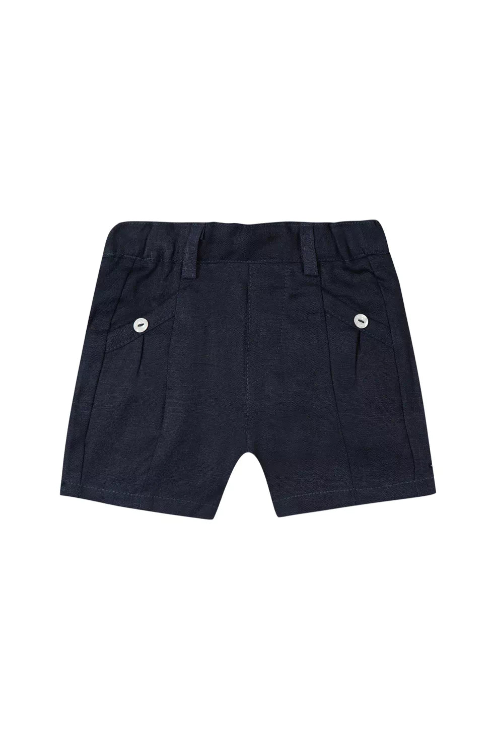 Navy Linen Shorts